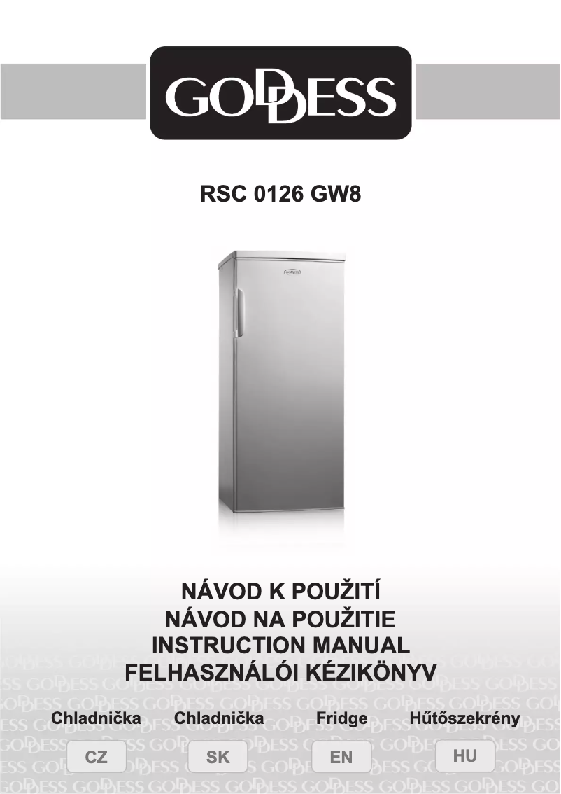 Image de la première page du manuel de l'appareil RSC 0126 GW8