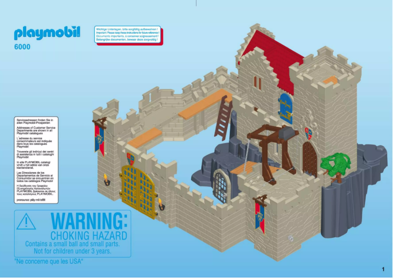 Page n°1 - Manuel utilisateur Playmobil Knights Royal Lion Knight`s Castle 6000
