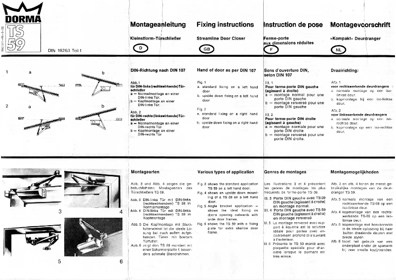 Image de la première page du manuel de l'appareil TS 59