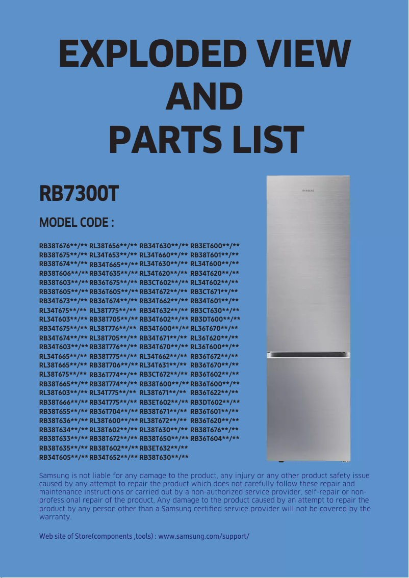 Image de la première page du manuel de l'appareil RB38T676DSA