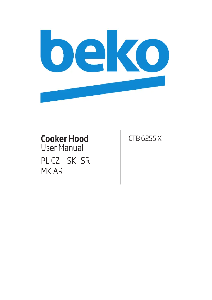 Page 1 de la notice Manuel utilisateur Beko CTB 6255 X