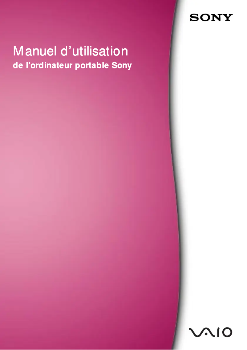 Page 1 de la notice Manuel utilisateur Sony Vaio PCG-F250