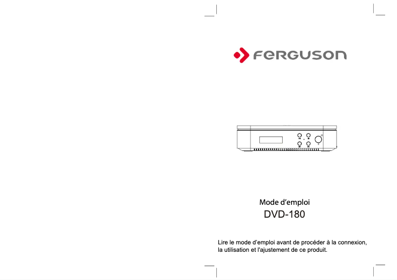 Page 1 de la notice Manuel utilisateur Ferguson DVD-180