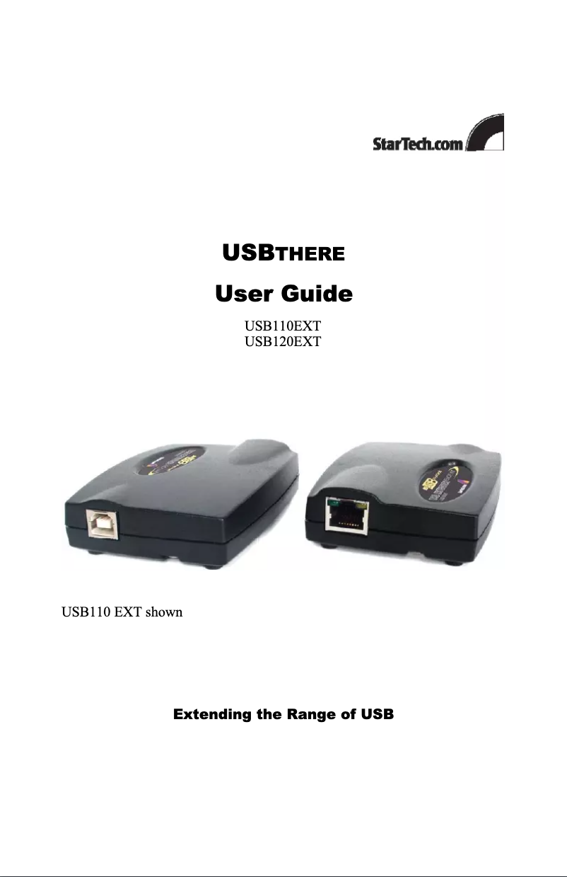 Page 1 de la notice Manuel utilisateur StarTech.com USB110EXT