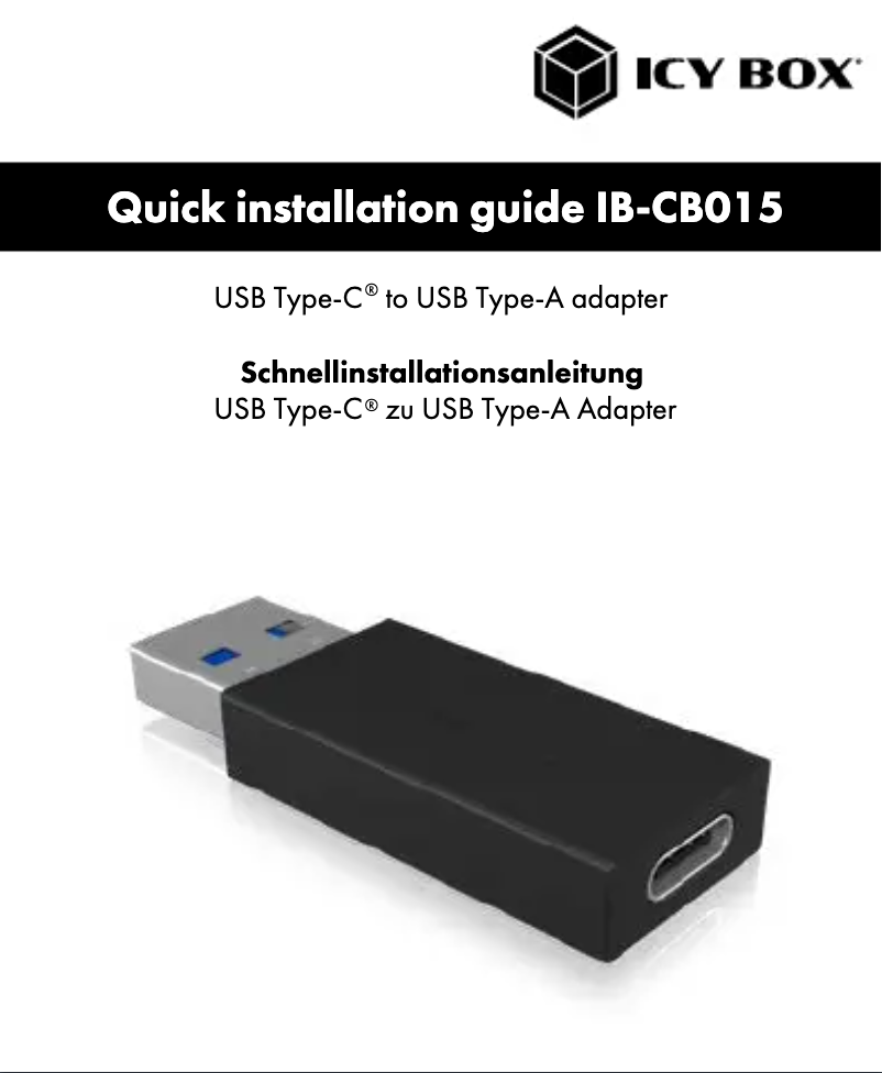Page 1 de la notice Manuel utilisateur Icy Box IB-CB015