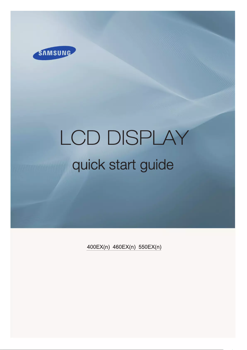 Page n°1 - Guide d'installation Samsung SyncMaster 400EXn