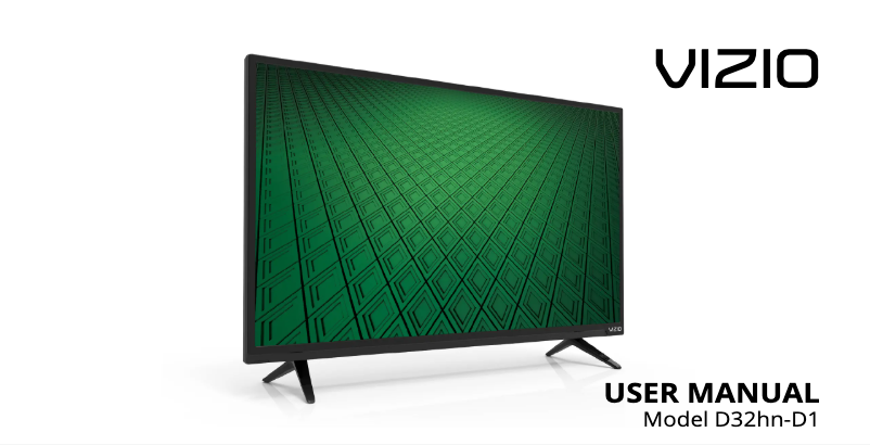 Page 1 de la notice Manuel utilisateur VIZIO D32HN-D1