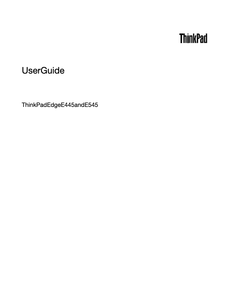 Página 1 del manual Manual de usuario Lenovo ThinkPad Edge E545