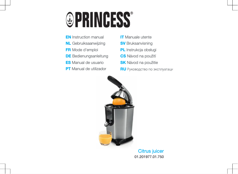 Page n°1 - Manuel utilisateur Princess 201977