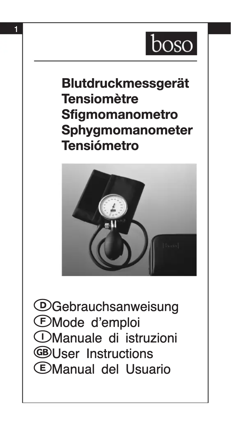Page n°1 - Manuel utilisateur Boso Clinicus I