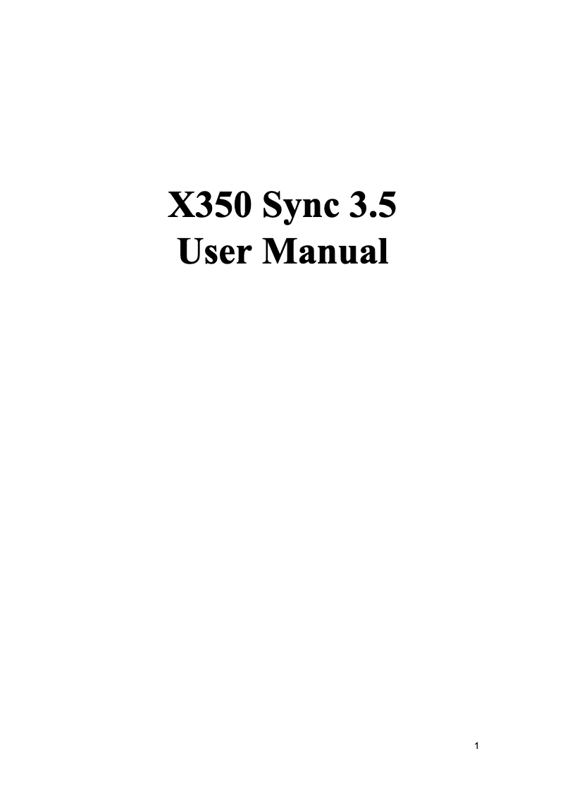 Página 1 del manual Manual de usuario Plum X350 Sync 3.5