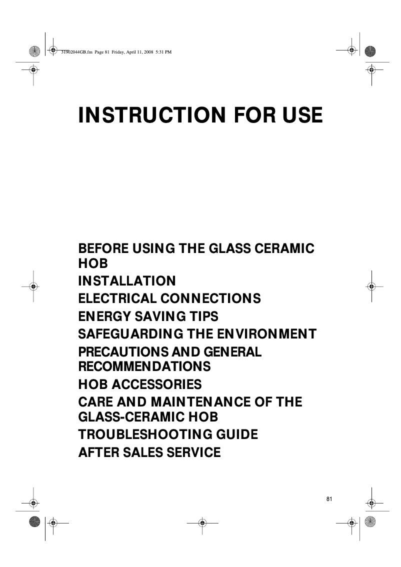 Imagen de la primera página del manual del dispositivo AKR 996 IX