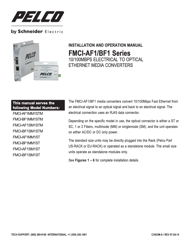 Image de la première page du manuel de l'appareil FMCI-AF1MM1ST