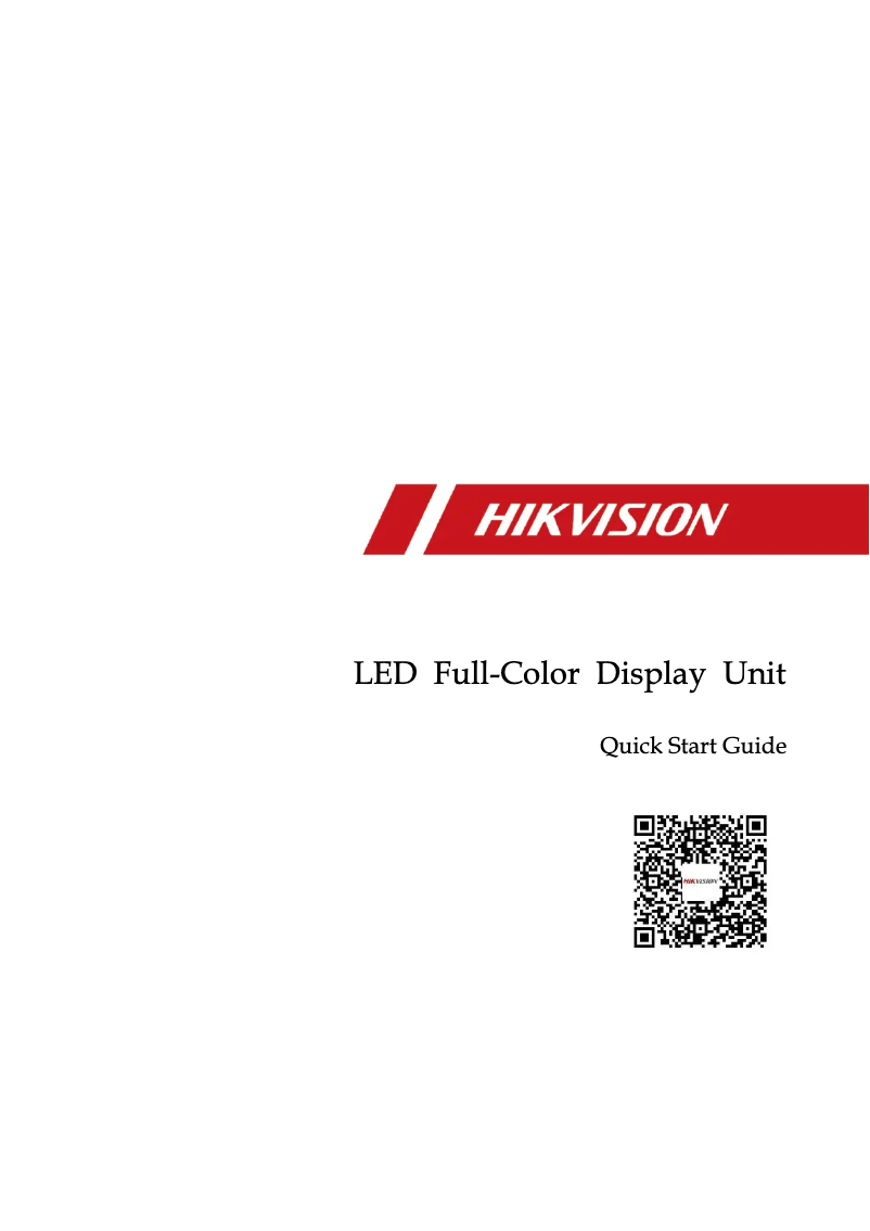 Page n°1 - Guide de démarrage rapide Hikvision DS-D4218FI-CWF