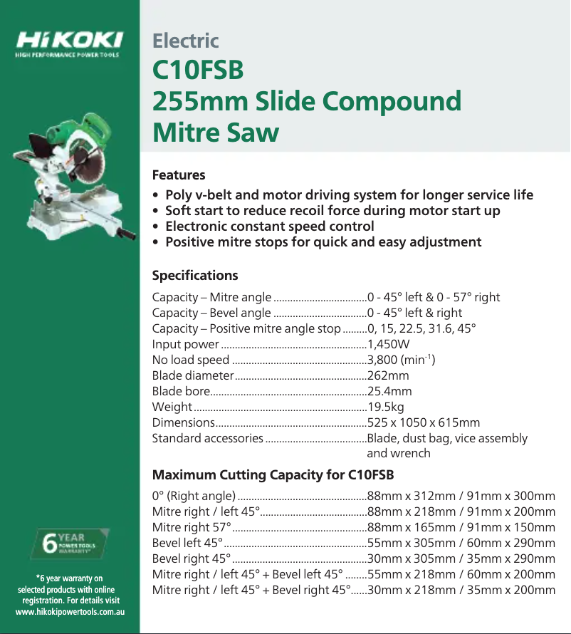 First page image of the manual for C10FSB