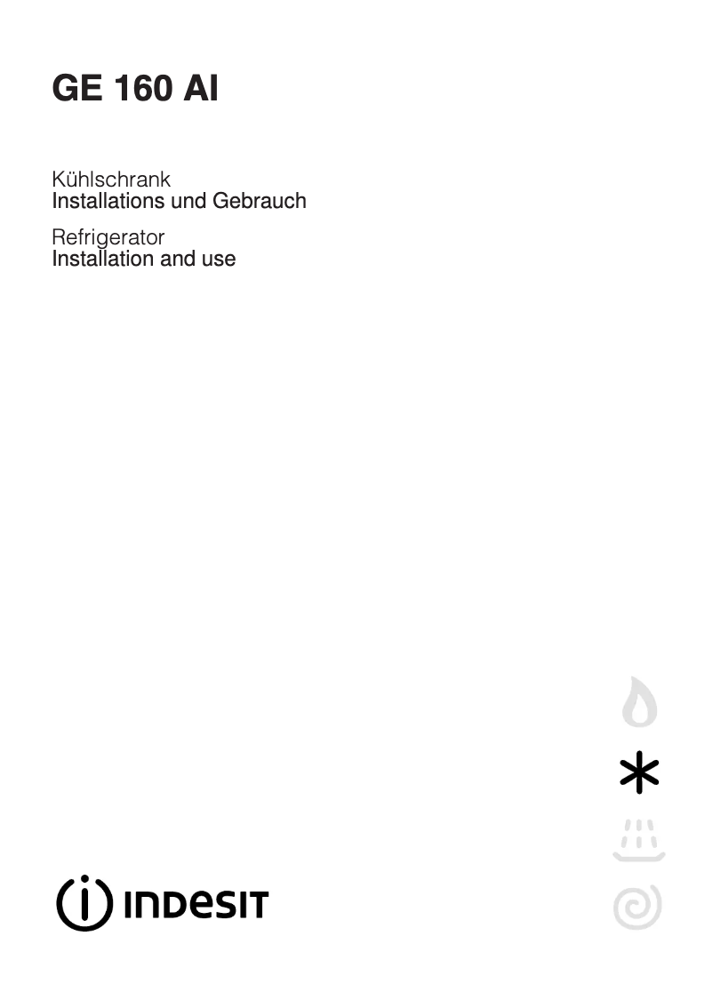 Page n°1 - Manuel utilisateur Indesit GE 160 AI