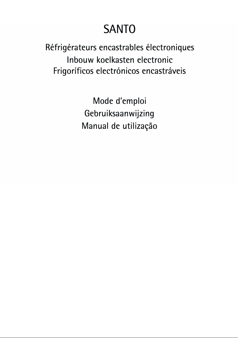 Page n°1 - Manuel utilisateur AEG-Electrolux Santo SZ 91200 I