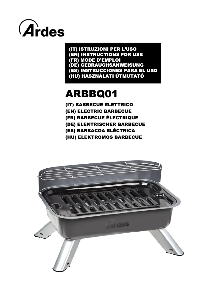 Page n°1 - Manuel utilisateur Ardes ARBBQ01