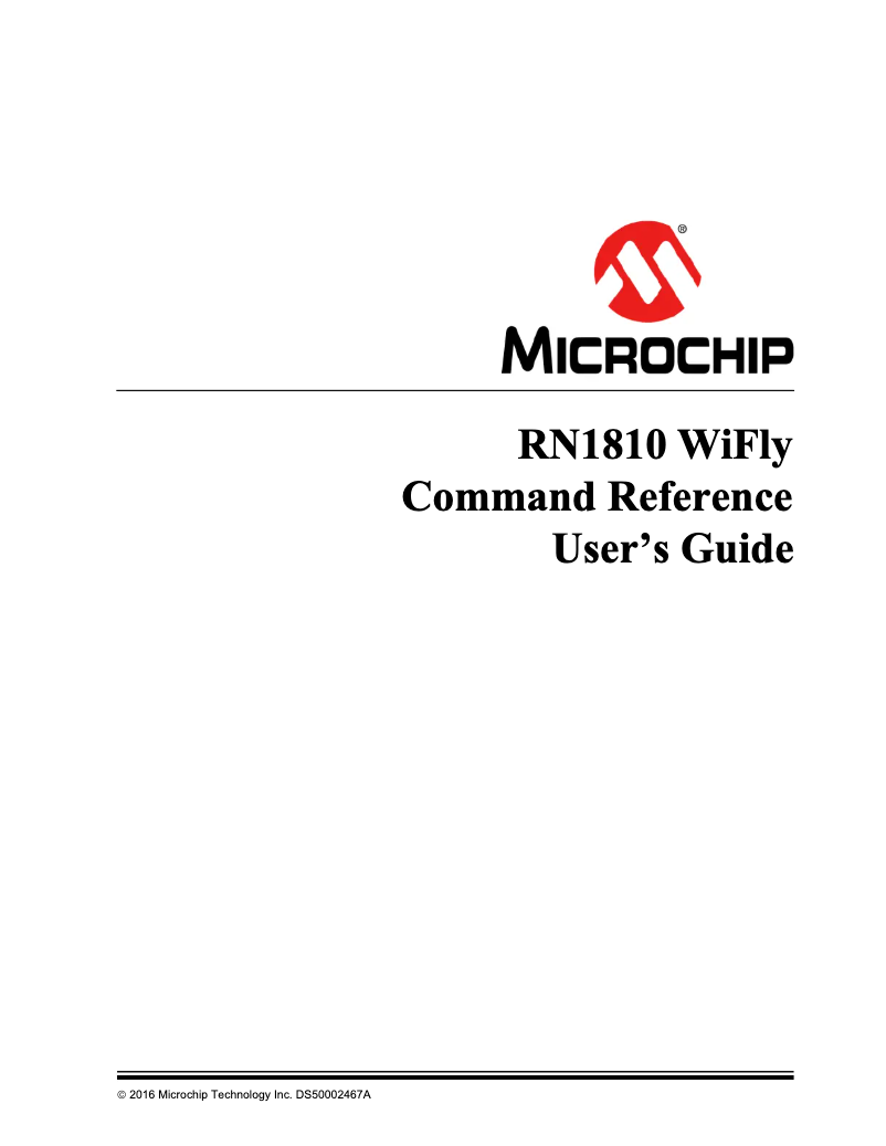 Page 1 de la notice Manuel utilisateur Microchip RN1810