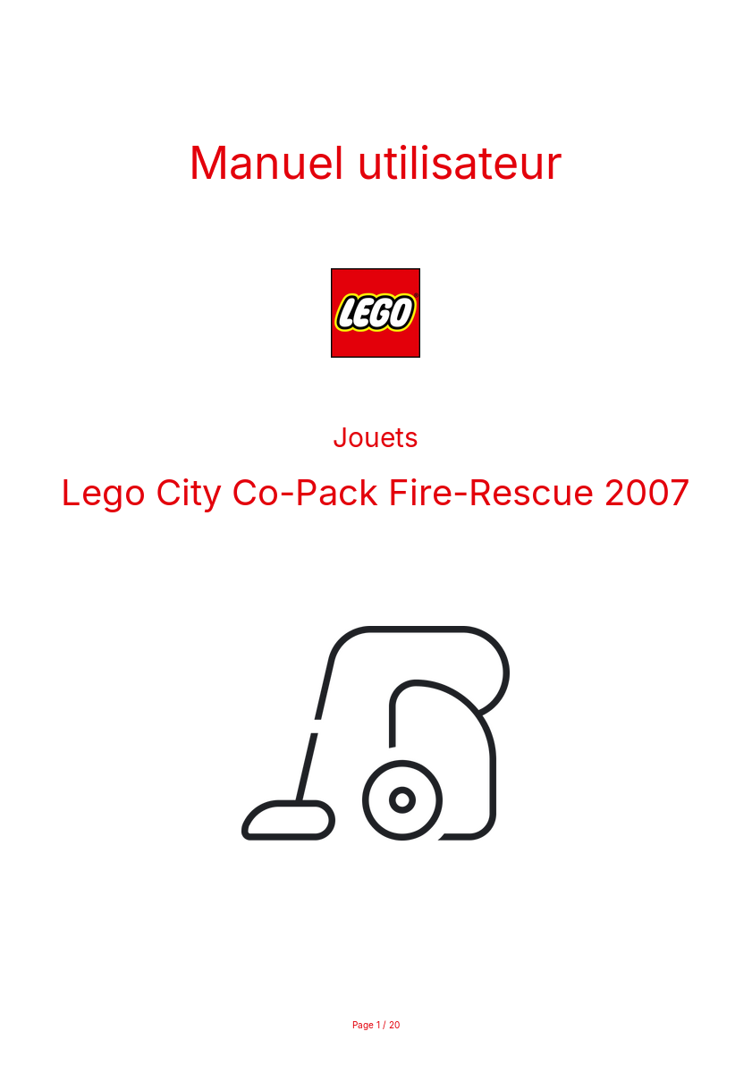 Image de la première page du manuel de l'appareil City Co-Pack Fire-Rescue 2007