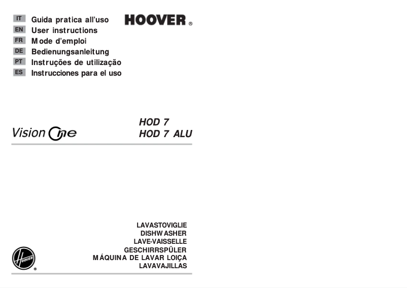 Page 1 de la notice Manuel utilisateur Hoover HOD 7-S
