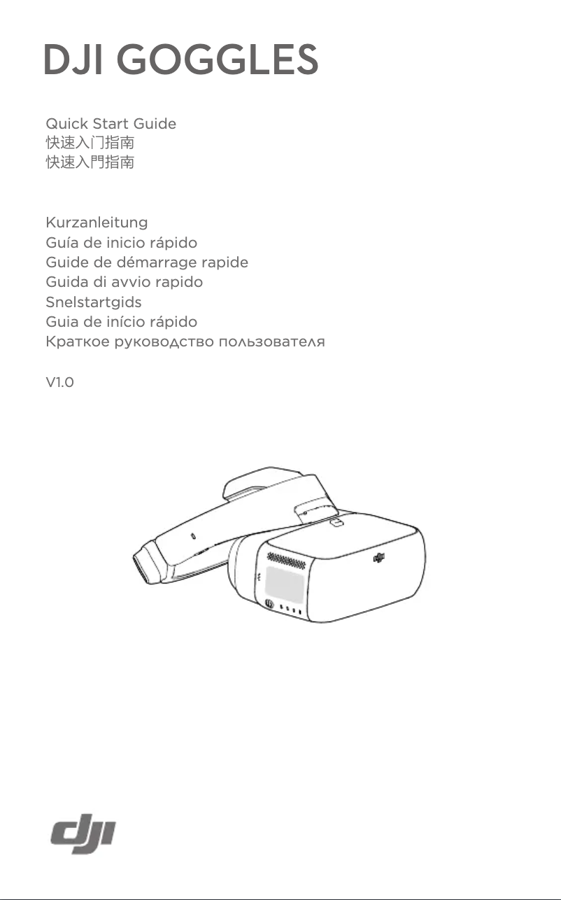 Page 1 de la notice Guide de démarrage rapide DJI Goggles
