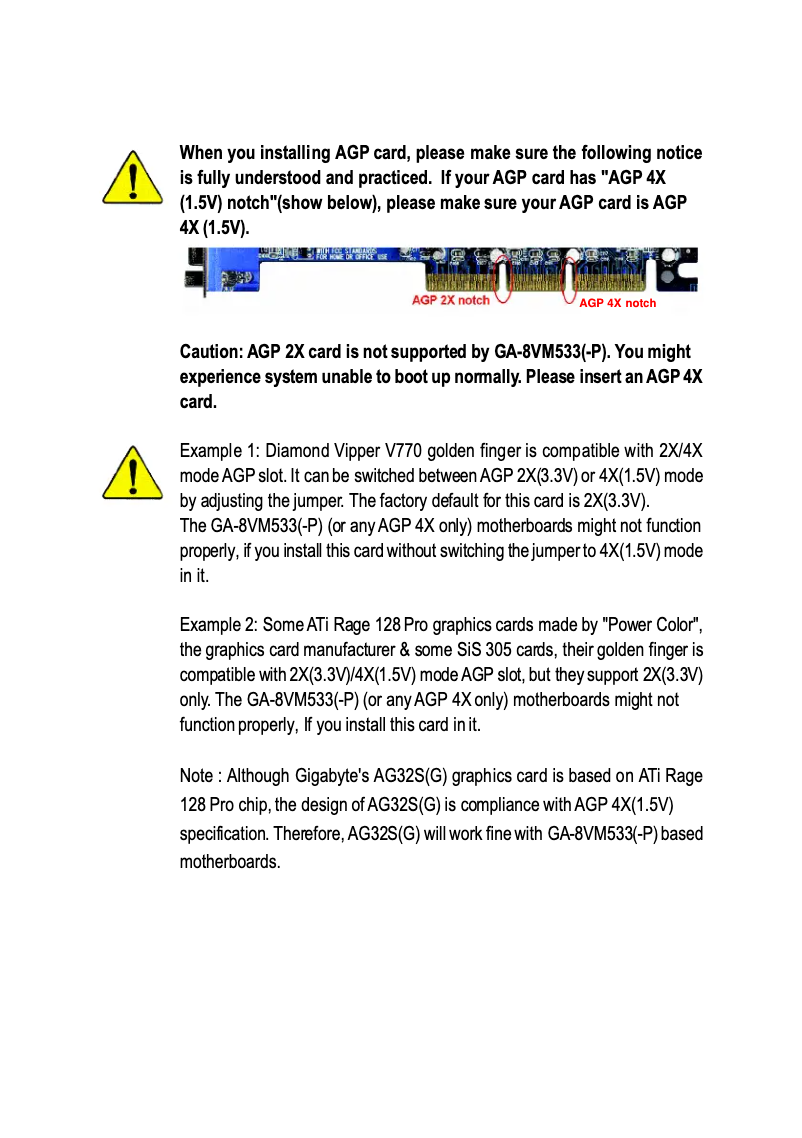 Image de la première page du manuel de l'appareil GA-8VM533P