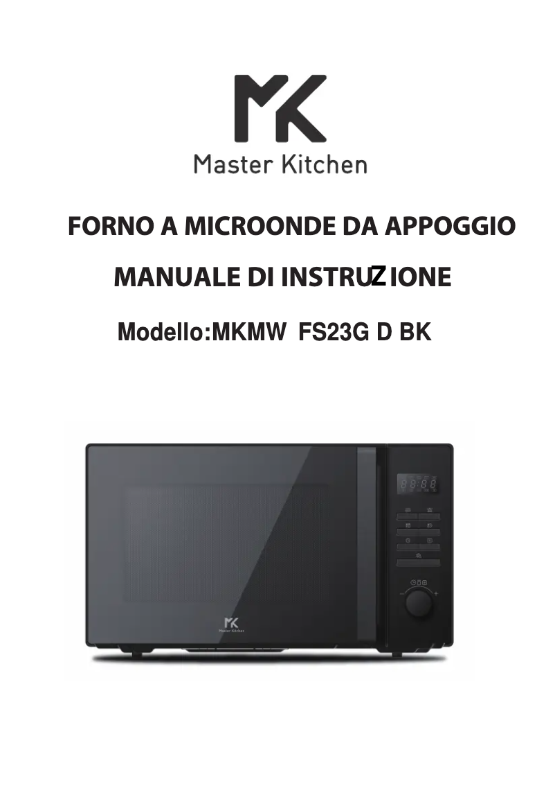 Page 1 de la notice Manuel utilisateur Master Kitchen MKMW FS23G D BK