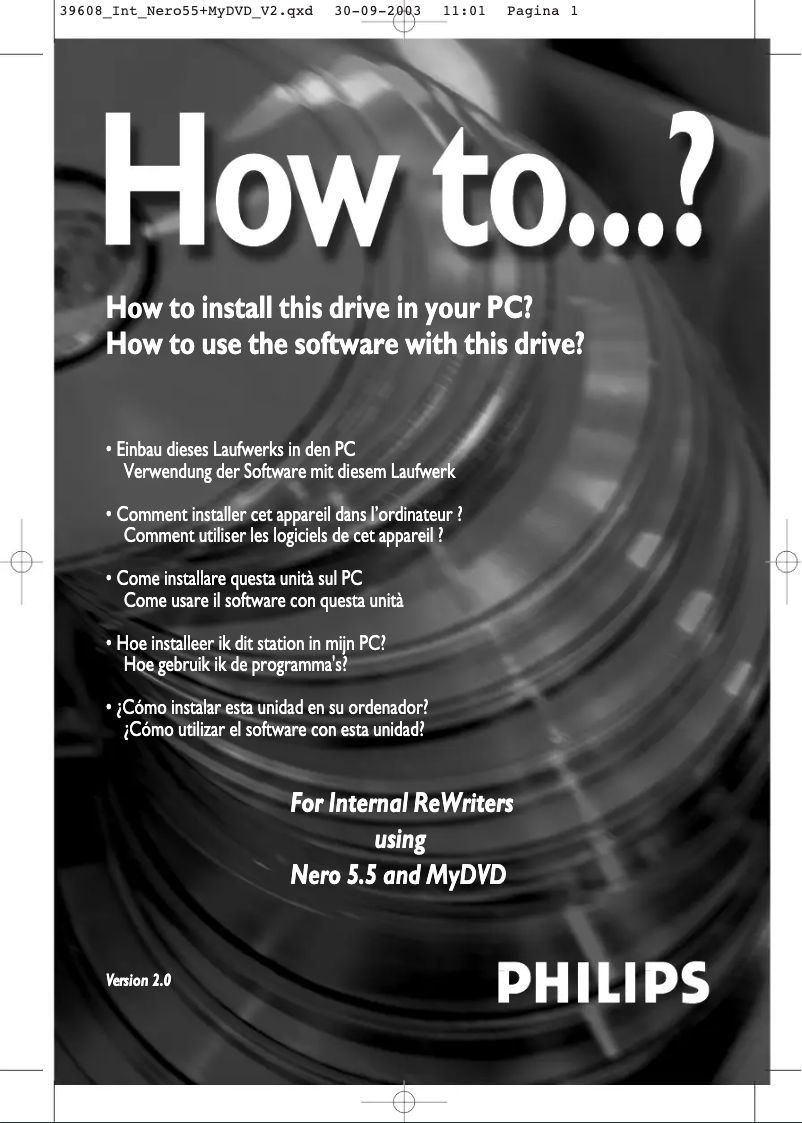 Page n°1 - Mode d'emploi Philips DVDRW824K