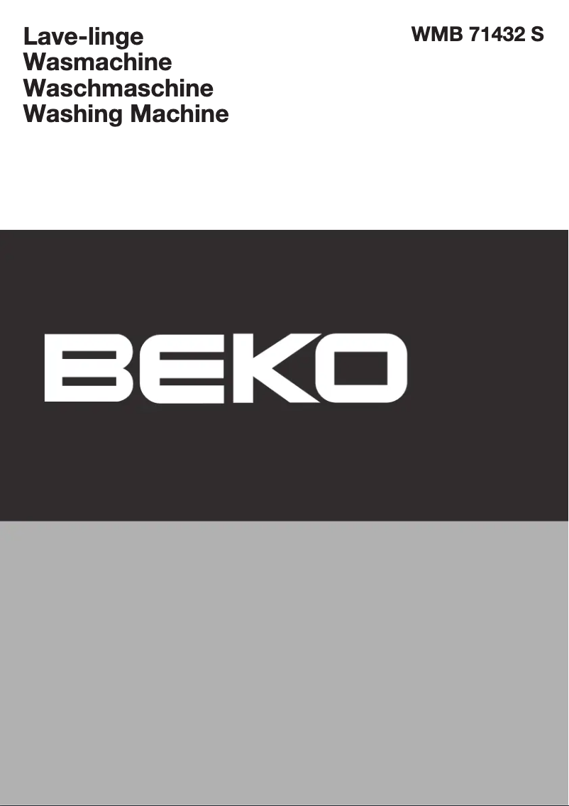 Page 1 de la notice Manuel utilisateur Beko WMB 71432 S