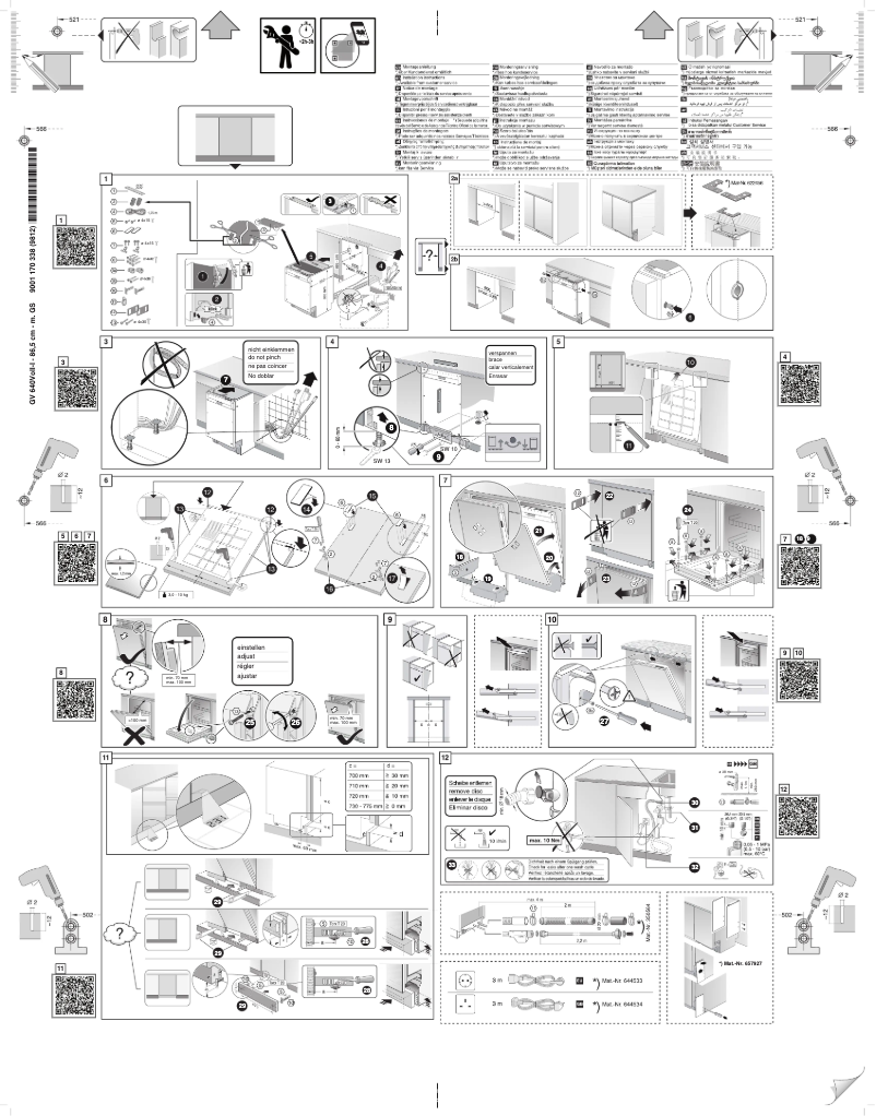 Page 1 de la notice Guide d'installation Bosch SBV68MD02E
