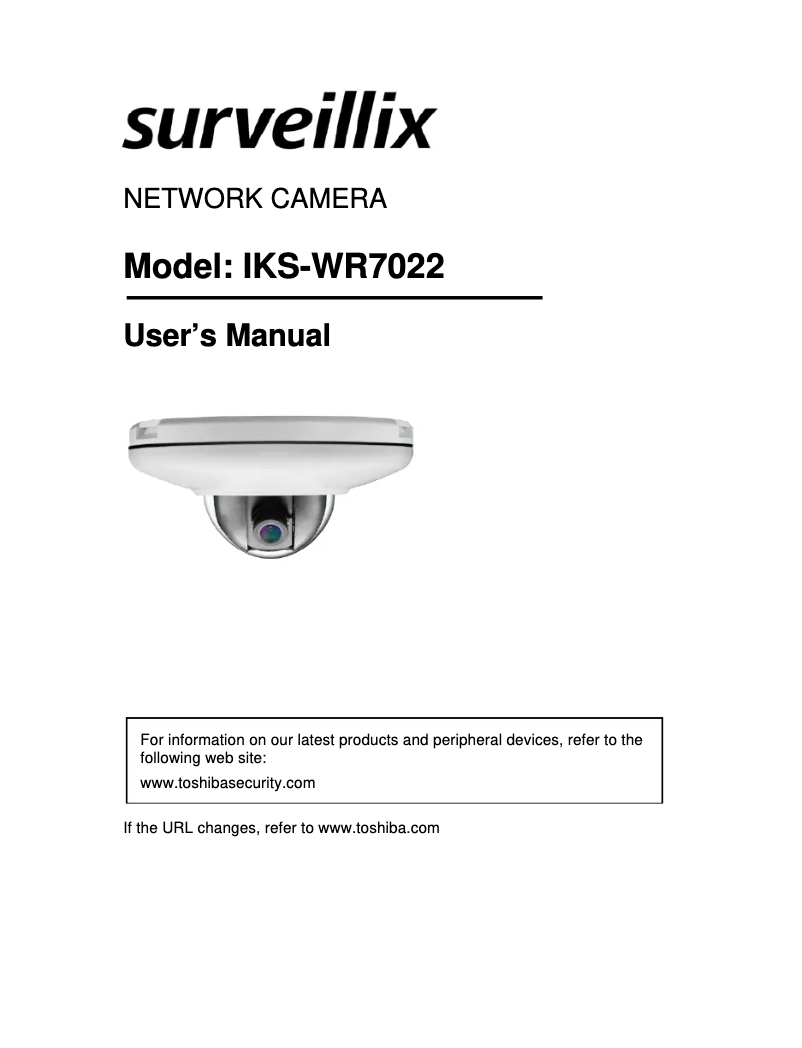 Image de la première page du manuel de l'appareil IKS-WR7022