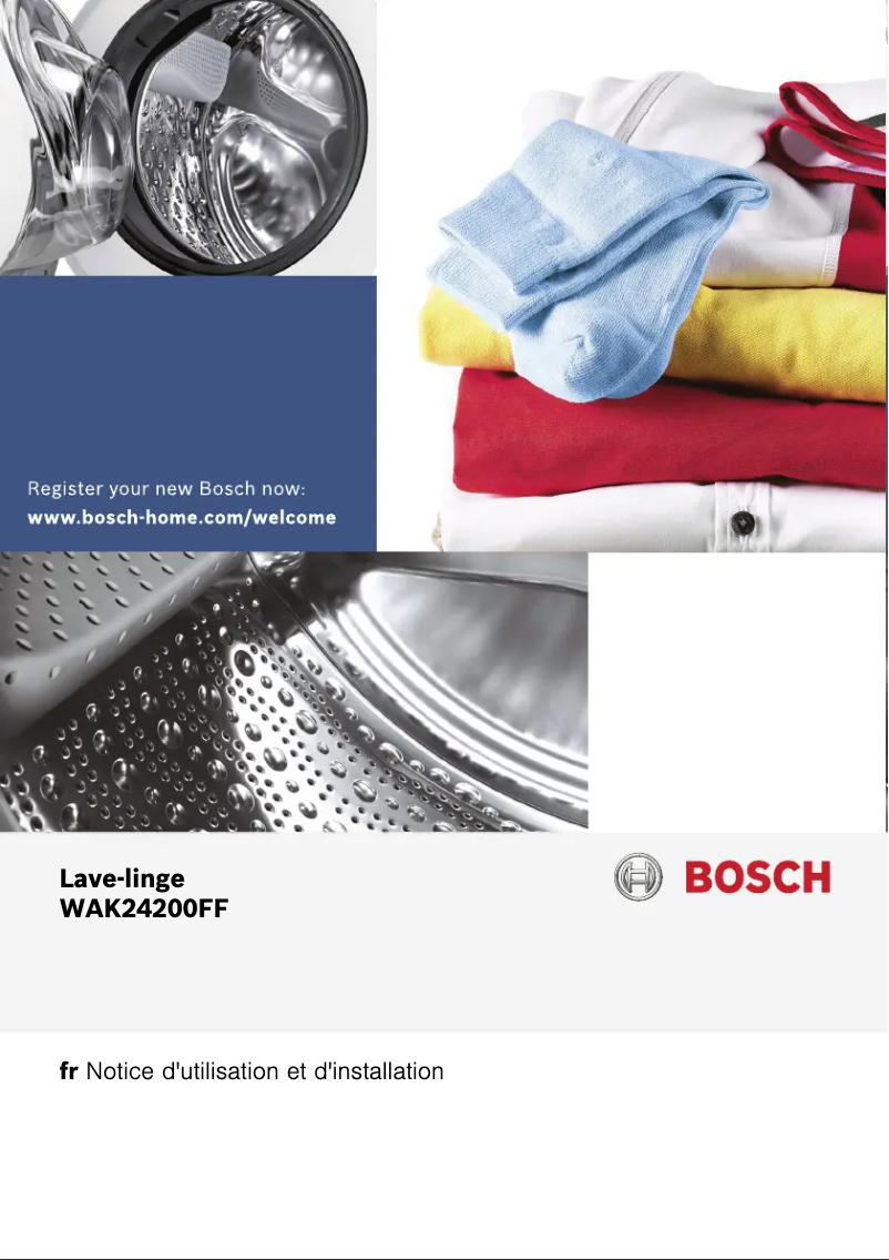 Page n°1 - Manuel utilisateur Bosch WAK24200FF