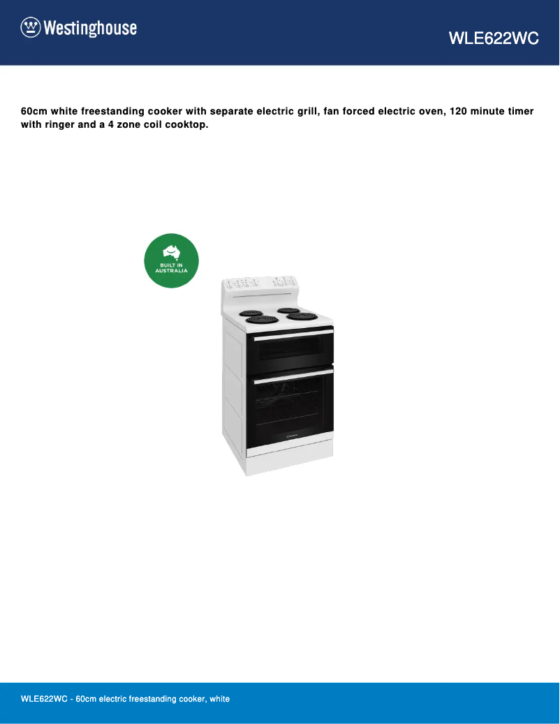 Image de la première page du manuel de l'appareil WLE622WC