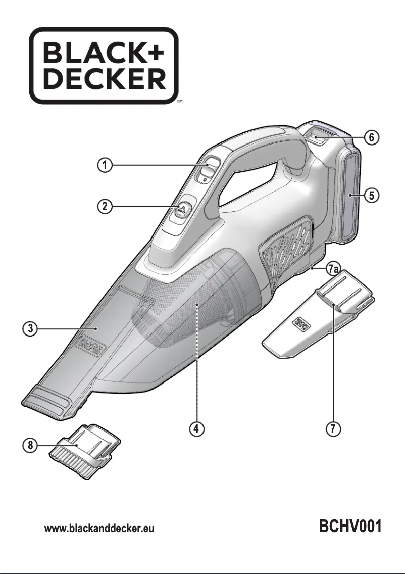 Page 1 de la notice Manuel utilisateur Black & Decker Dustbuster BCHV001C1