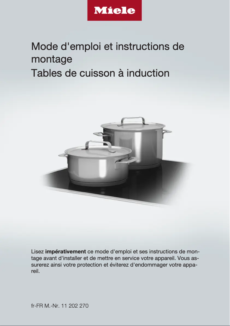 Page n°1 - Manuel utilisateur Miele KM 7678 FL