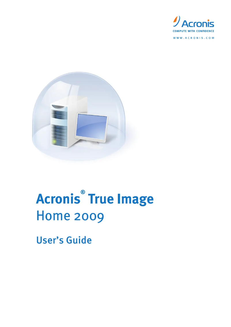 Page n°1 - Manuel utilisateur Acronis True Image Home 2009