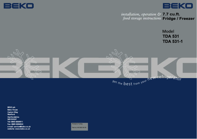 Image de la première page du manuel de l'appareil TDA531-1