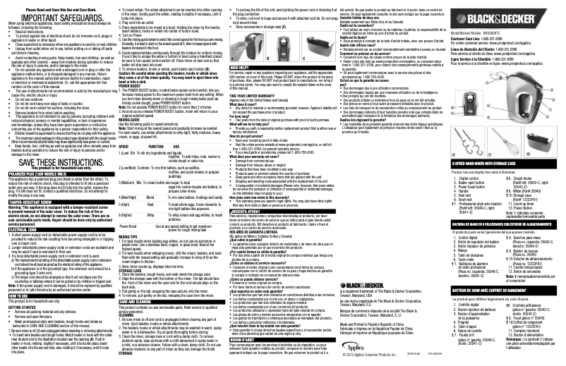 Image de la première page du manuel de l'appareil MX5000KTS