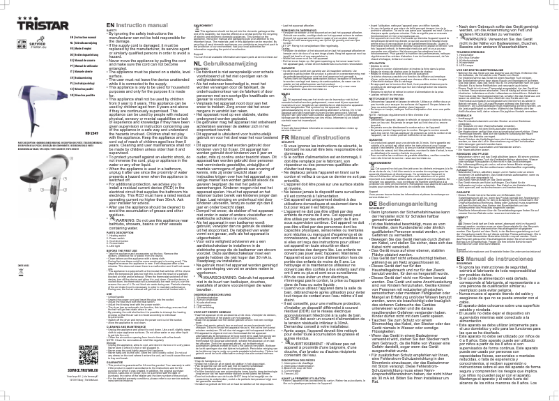 Página 1 del manual Manual de usuario TriStar HD-2349