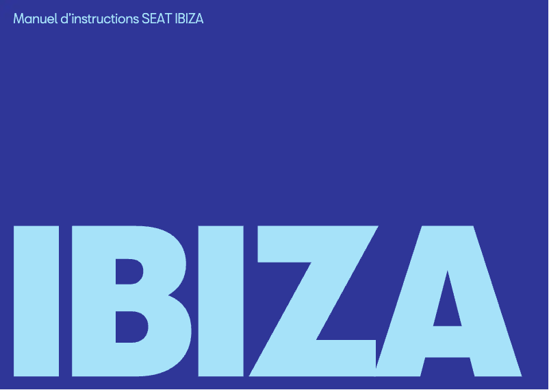 Page 1 de la notice Manuel utilisateur Seat Ibiza (2025)