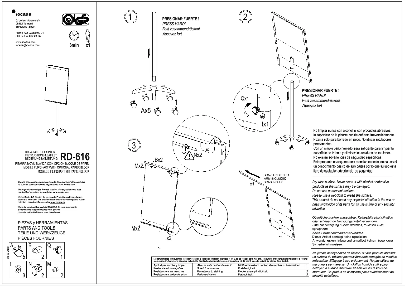 Page n°1 - Manuel utilisateur Rocada RD-616
