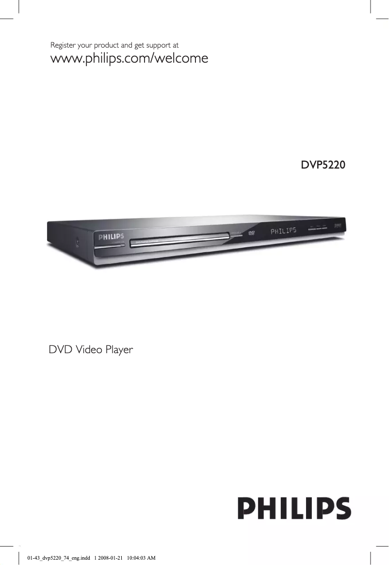 Page n°1 - Manuel utilisateur Philips DVP5220