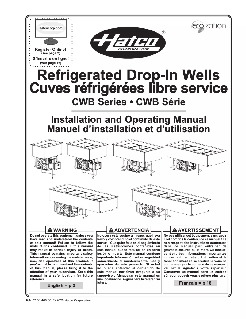 Image de la première page du manuel de l'appareil CWB-4
