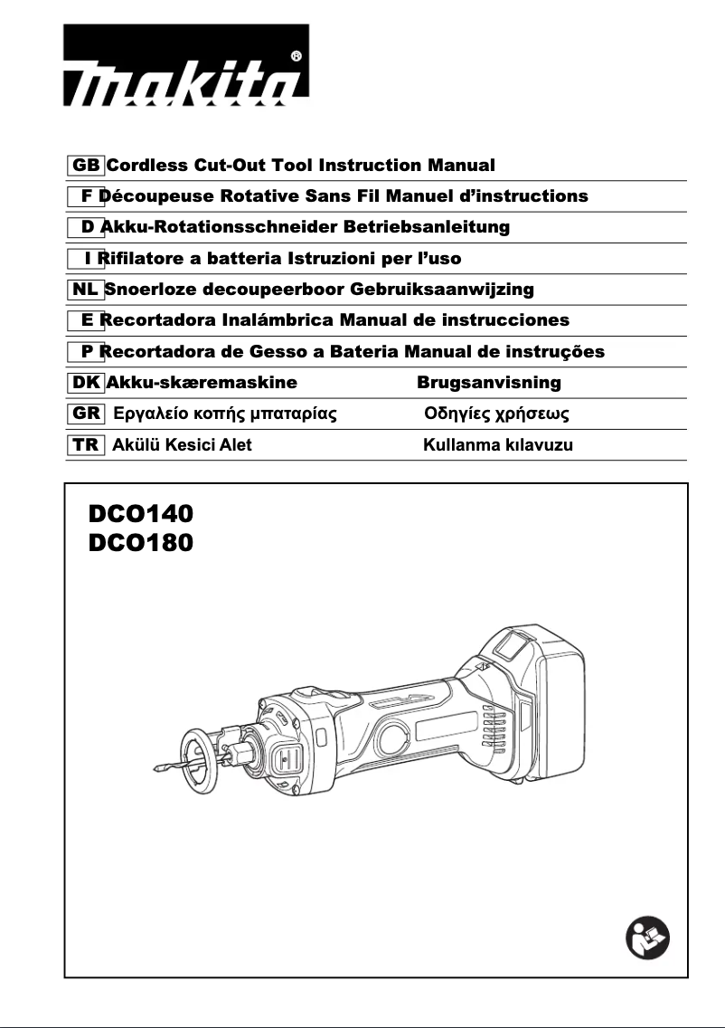 Page n°1 - Manuel utilisateur Makita DCO180ZJ