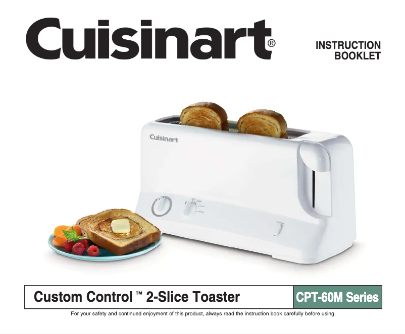 Page 1 de la notice Manuel utilisateur Cuisinart Custom Control CPT-60M