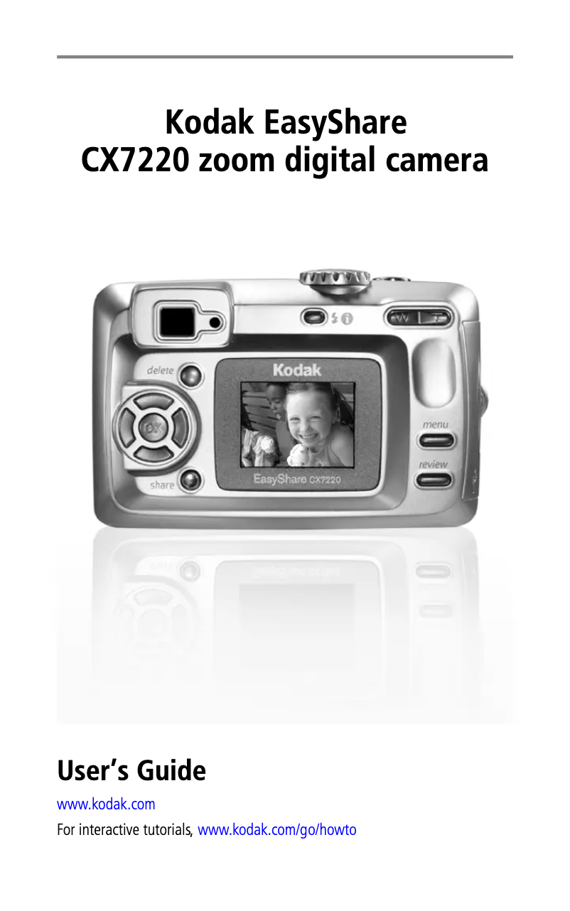 Page n°1 - Manuel utilisateur Kodak EasyShare CX7220 Zoom
