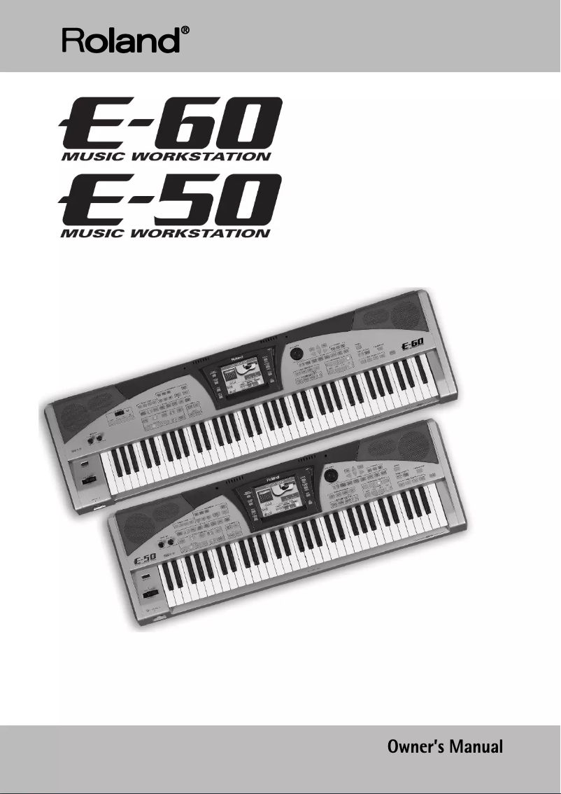 Page 1 de la notice Manuel utilisateur Roland E-60