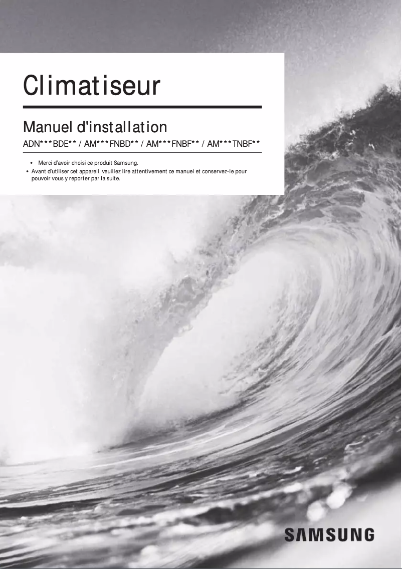 Image de la première page du manuel de l'appareil AM160TNBFEB