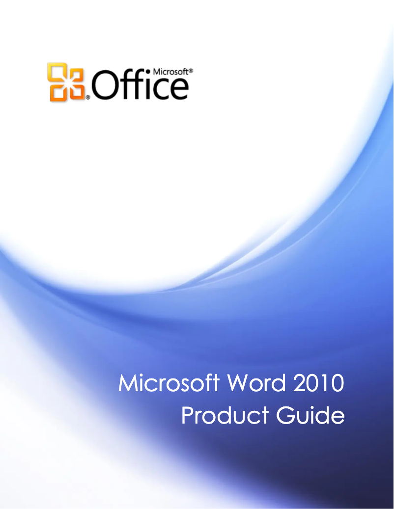 Page n°1 - Manuel utilisateur Microsoft Word 2010